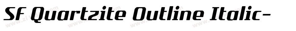 SF Quartzite Outline Italic字体转换